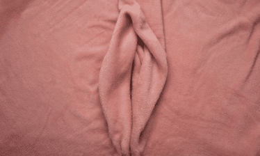 blanket folded like labia